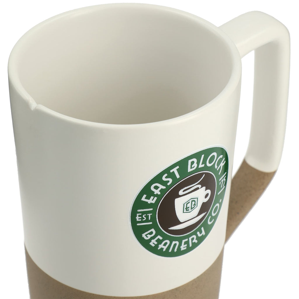 Tahoe Tea and Coffee Mug with Wood Lid, 16 oz - White - Photo