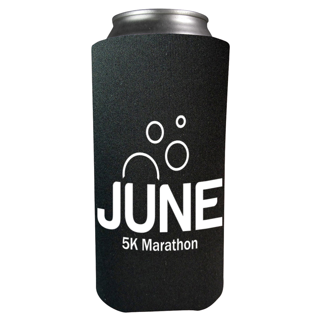 Tall Boy Coolie, 16 oz - Black - Silk Screen