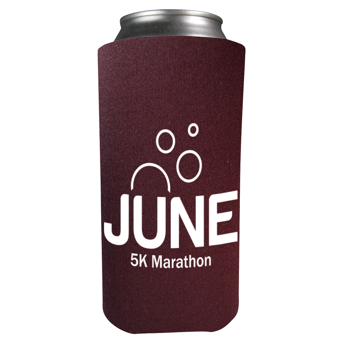 Tall Boy Coolie, 16 oz - Burgundy - Silk Screen