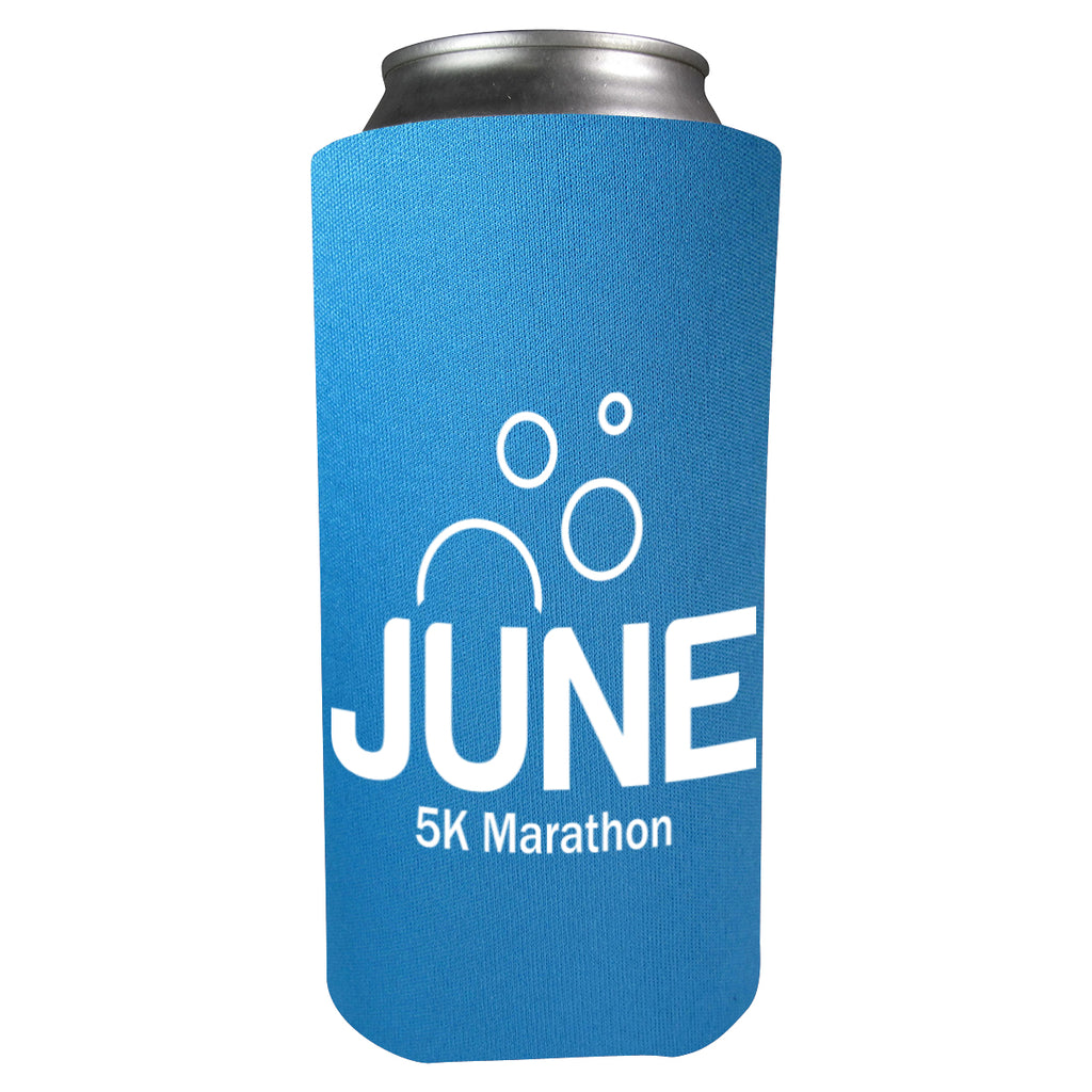 Tall Boy Coolie, 16 oz - Neon Blue - Silk Screen
