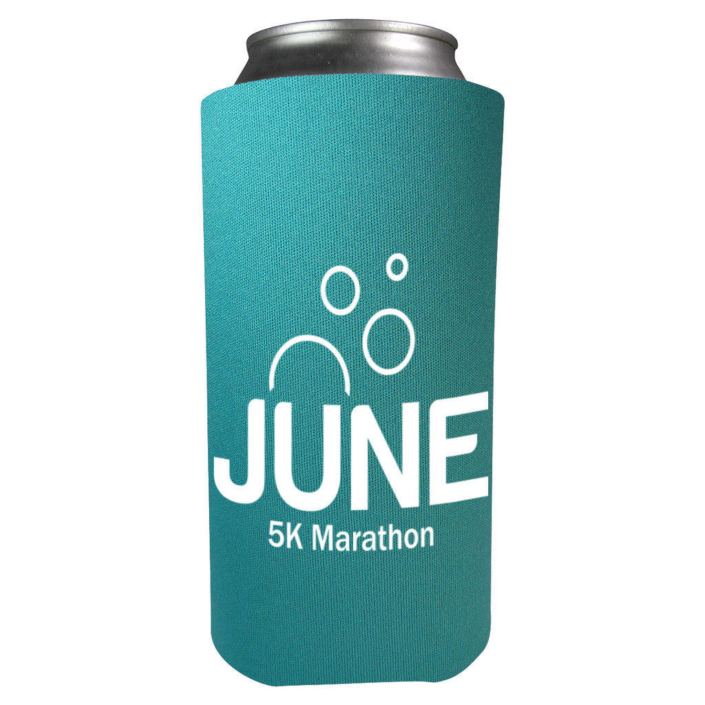 Tall Boy Coolie, 16 oz - Turquoise - Silk Screen