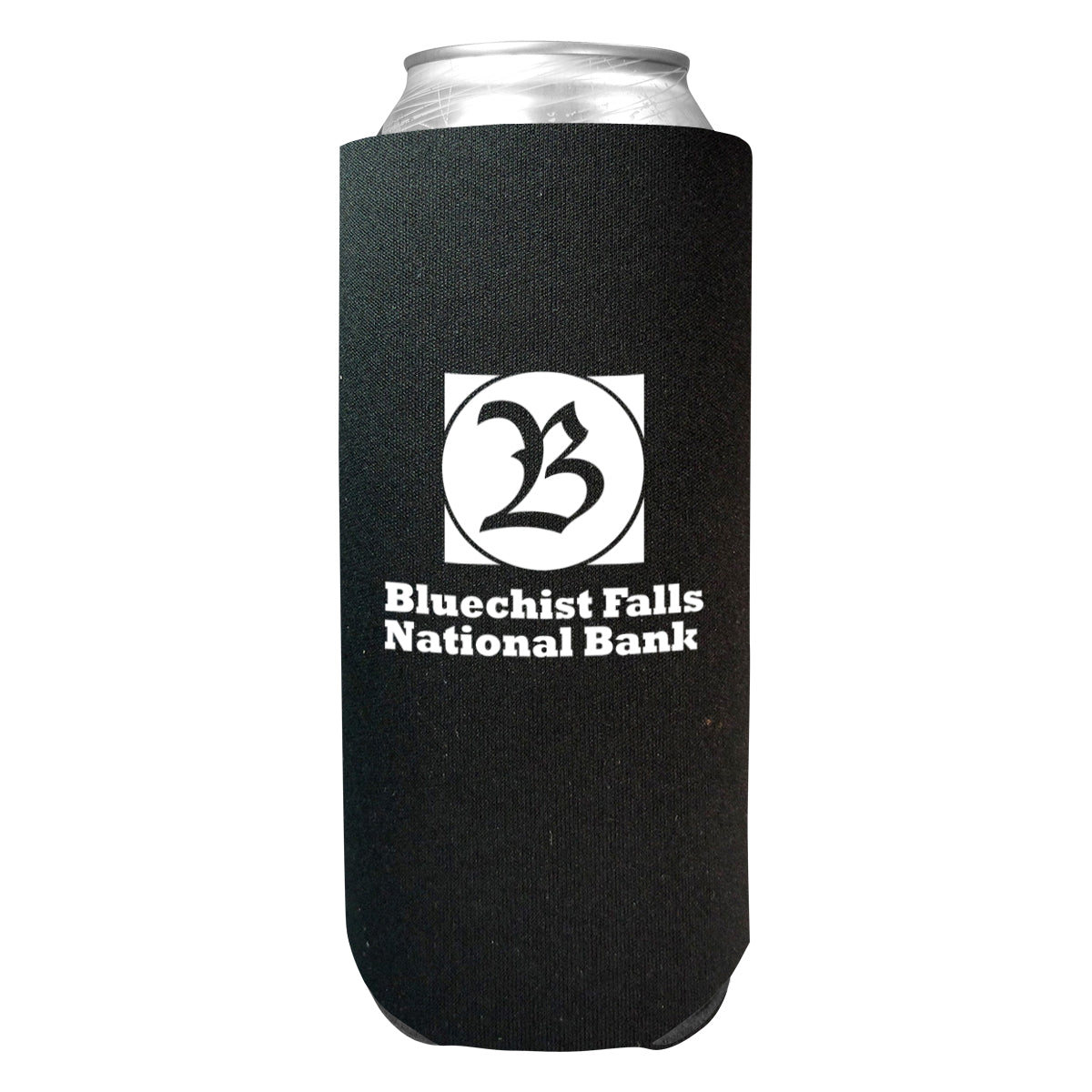 Tall Boy Coolie, 24 oz - Black - Silk Screen