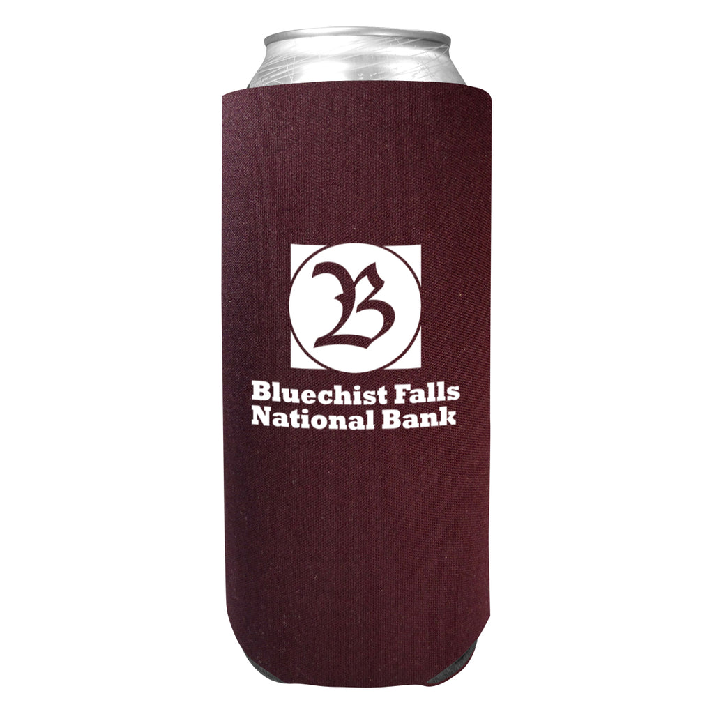Tall Boy Coolie, 24 oz - Burgundy - Silk Screen