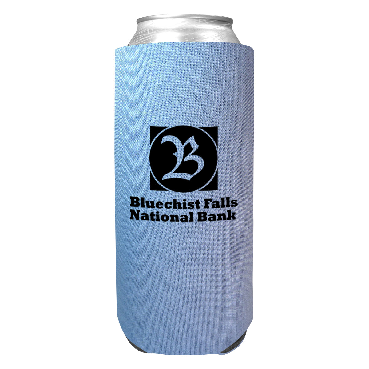 Tall Boy Coolie, 24 oz - Light Blue - Silk Screen