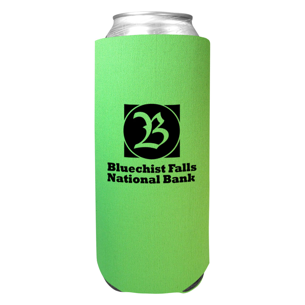 Tall Boy Coolie, 24 oz - Lime Green - Silk Screen