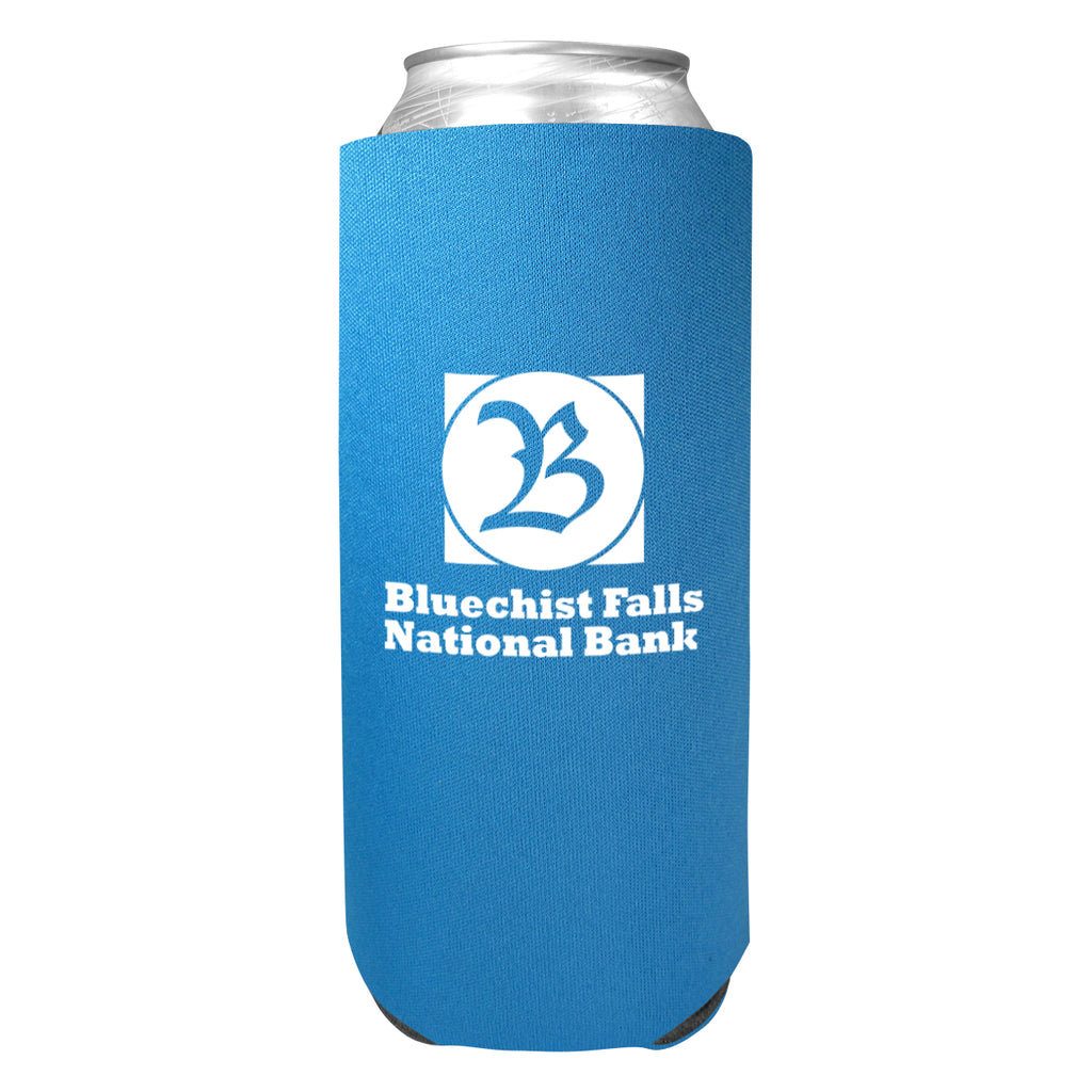 Tall Boy Coolie, 24 oz - Neon Blue - Silk Screen