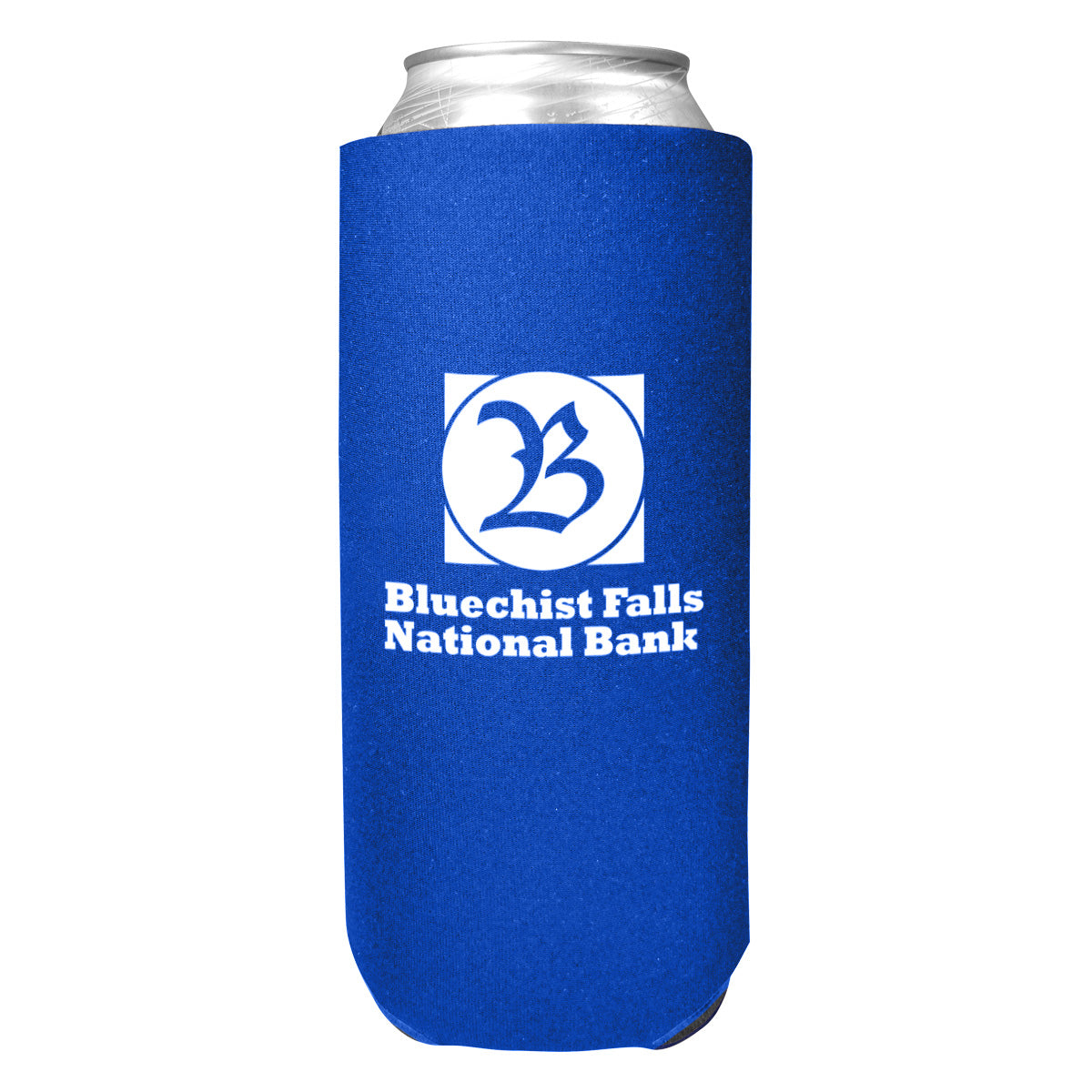 Tall Boy Coolie, 24 oz - Royal Blue - Silk Screen