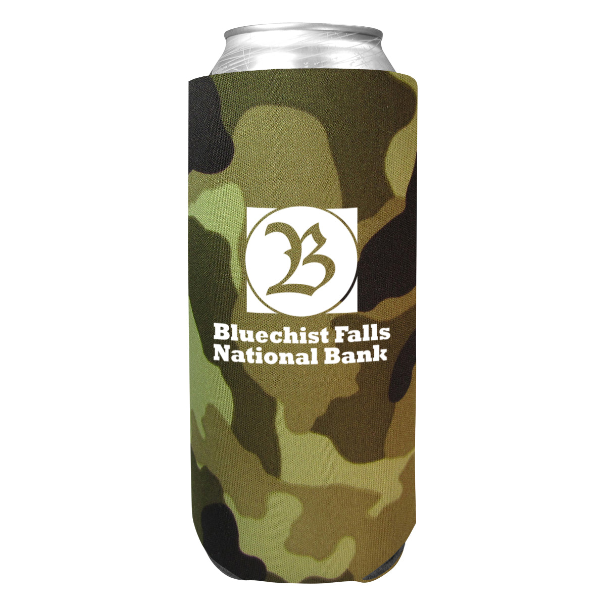 Tall Boy Coolie, 24 oz - Tan Camo - Silk Screen