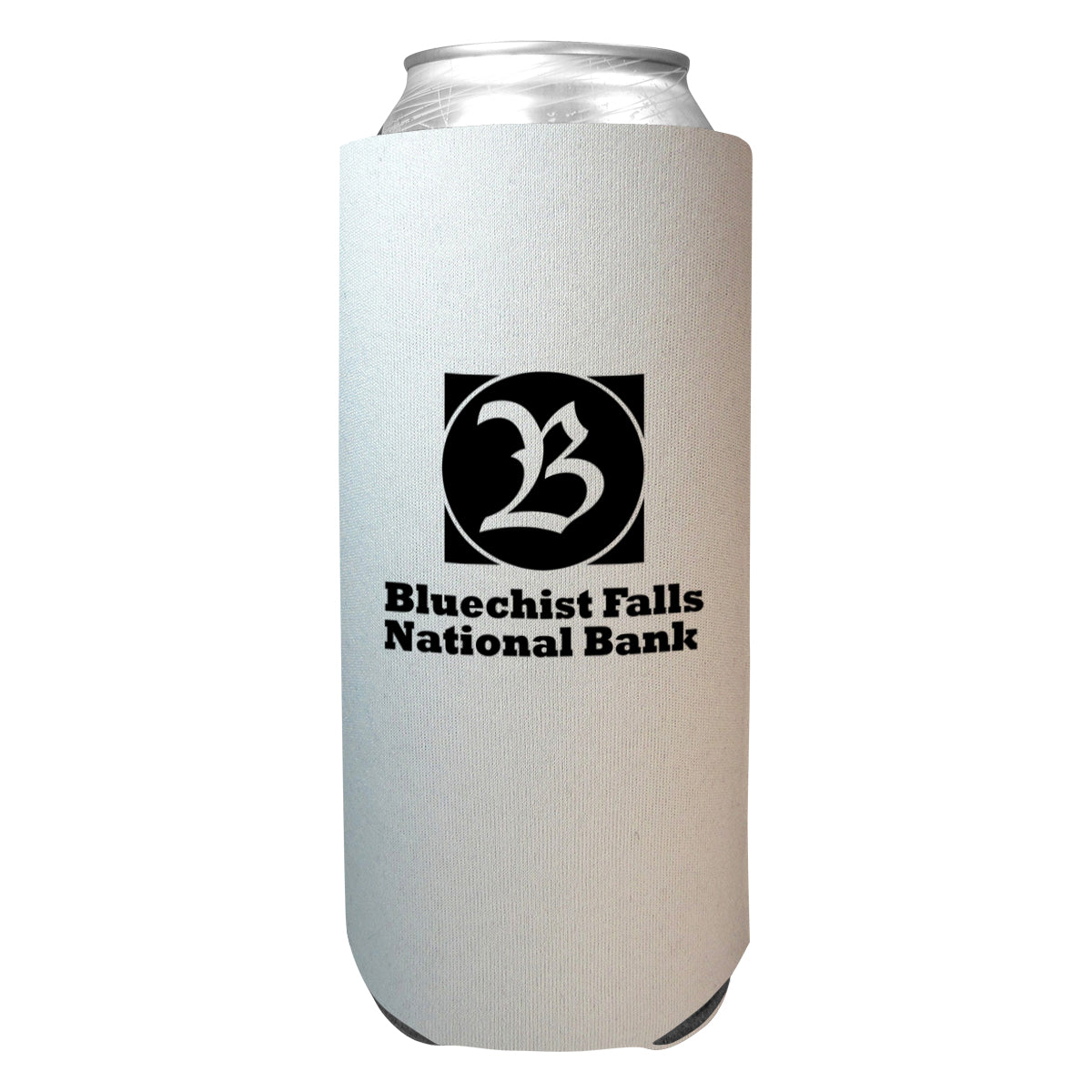 Tall Boy Coolie, 24 oz - White - Silk Screen