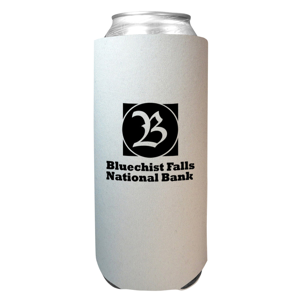 Tall Boy Coolie, 24 oz - White - Silk Screen