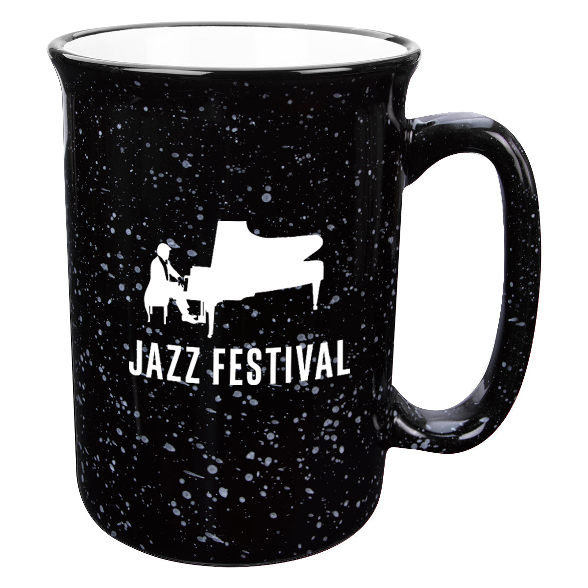 Tall Campfire Mug, 12 oz - Black - Ceramic