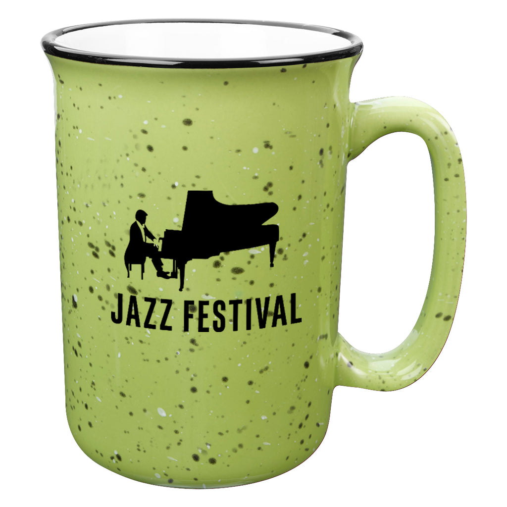 Tall Campfire Mug, 12 oz - Lime Green - Ceramic