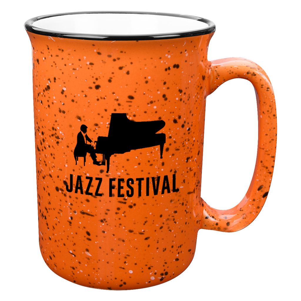Tall Campfire Mug, 12 oz - Orange - Ceramic