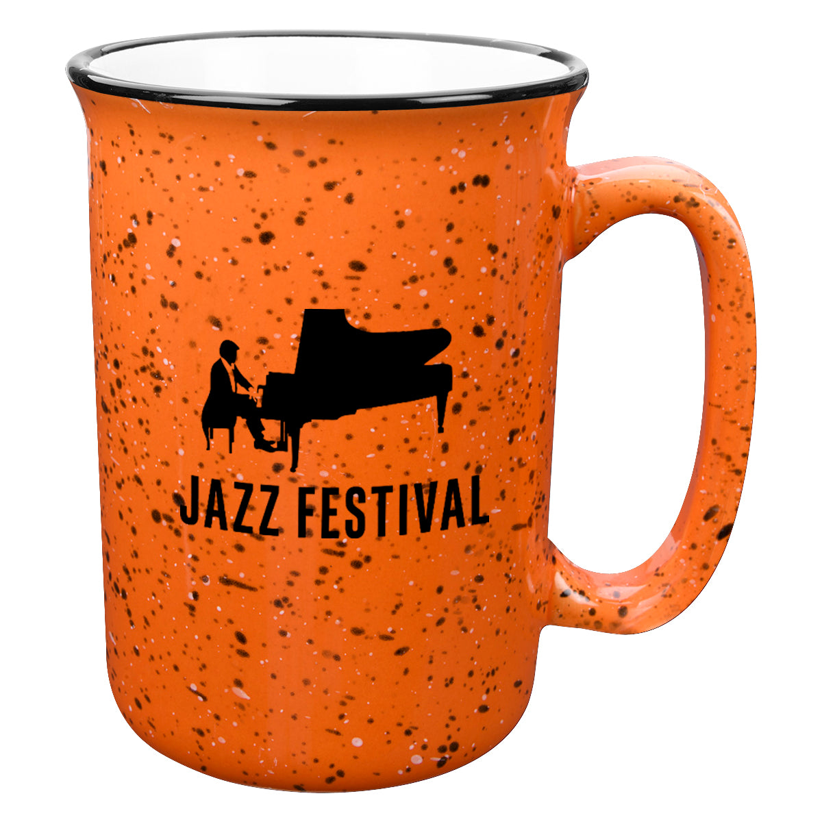 Tall Campfire Mug, 12 oz - Orange - Ceramic