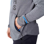 Tamarack Performance Full Zip Jacket with Thumb Holes for Men Debossing - Olympic Blue/Heather Charcoal - Flat 2