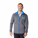 Tamarack Performance Full Zip Jacket with Thumb Holes for Men Embroidery - Olympic Blue/Heather Charcoal - Front Flat