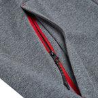 Tamarack Performance Full Zip Jacket with Thumb Holes for Men Embroidery - Team Red/Heather Charcoal - Flat 2