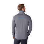 Tamarack Performance Full Zip Jacket with Thumb Holes for Men Transfer - Olympic Blue/Heather Charcoal - Back Flat