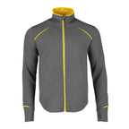 Tamarack Performance Full Zip Jacket with Thumb Holes for Men Transfer - Yellow/Heather Charcoal - Front Flat