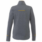 Tamarack Performance Full Zip Jacket with Thumb Holes for Women Embroidery - Yellow/Heather Charcoal - Back Flat
