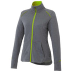 Tamarack Performance Full Zip Jacket with Thumb Holes for Women Transfer - Hi-Liter Green/Heather Charcoal - Front Flat