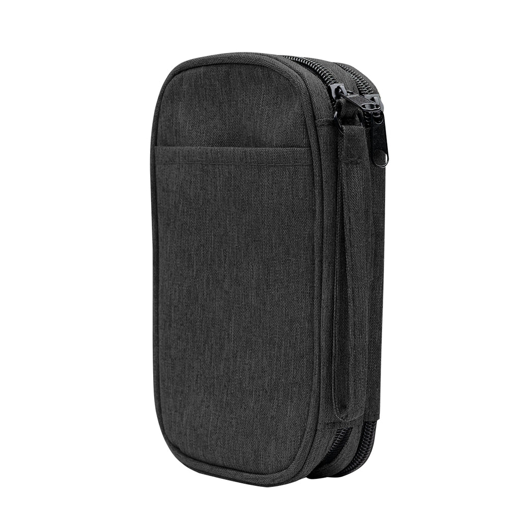 Tandem Tech Travel Organizer in Recycled PET - Black - Angle
