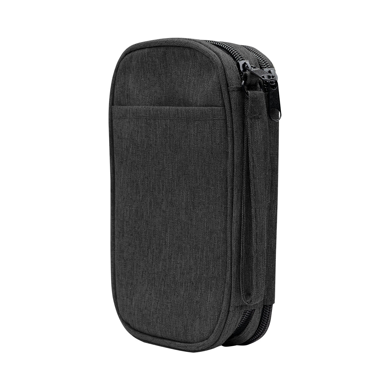 Tandem Tech Travel Organizer in Recycled PET - Black - Angle