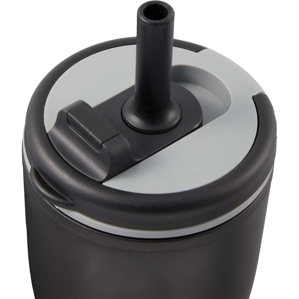 Tango Recycled Tumbler with Handle and Straw, 20 oz - Black - Detail 2