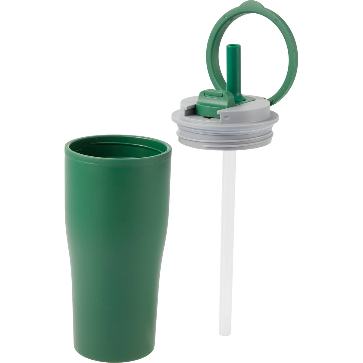 Tango Recycled Tumbler with Handle and Straw, 20 oz - Green - Detail