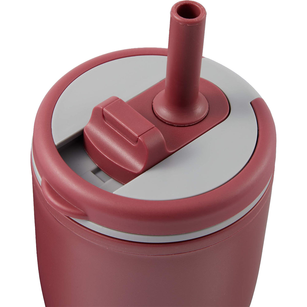 Tango Recycled Tumbler with Handle and Straw, 20 oz - Maroon - Detail 3