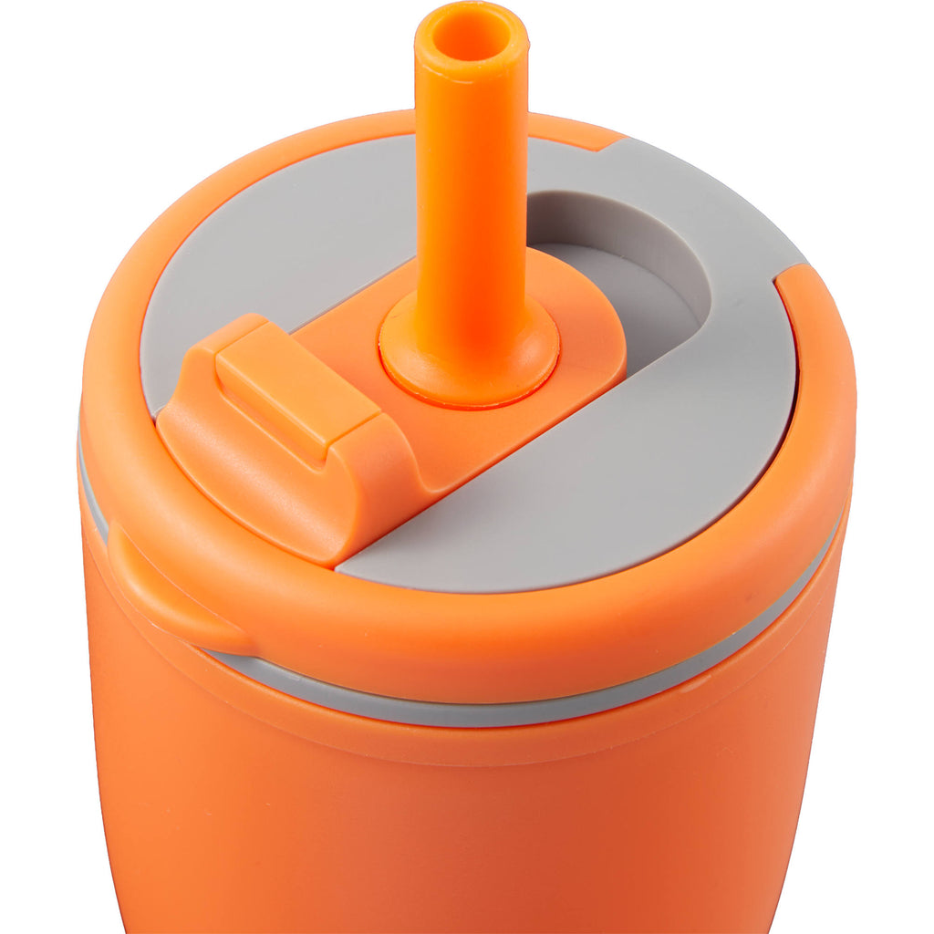 Tango Recycled Tumbler with Handle and Straw, 20 oz - Orange - Detail 2