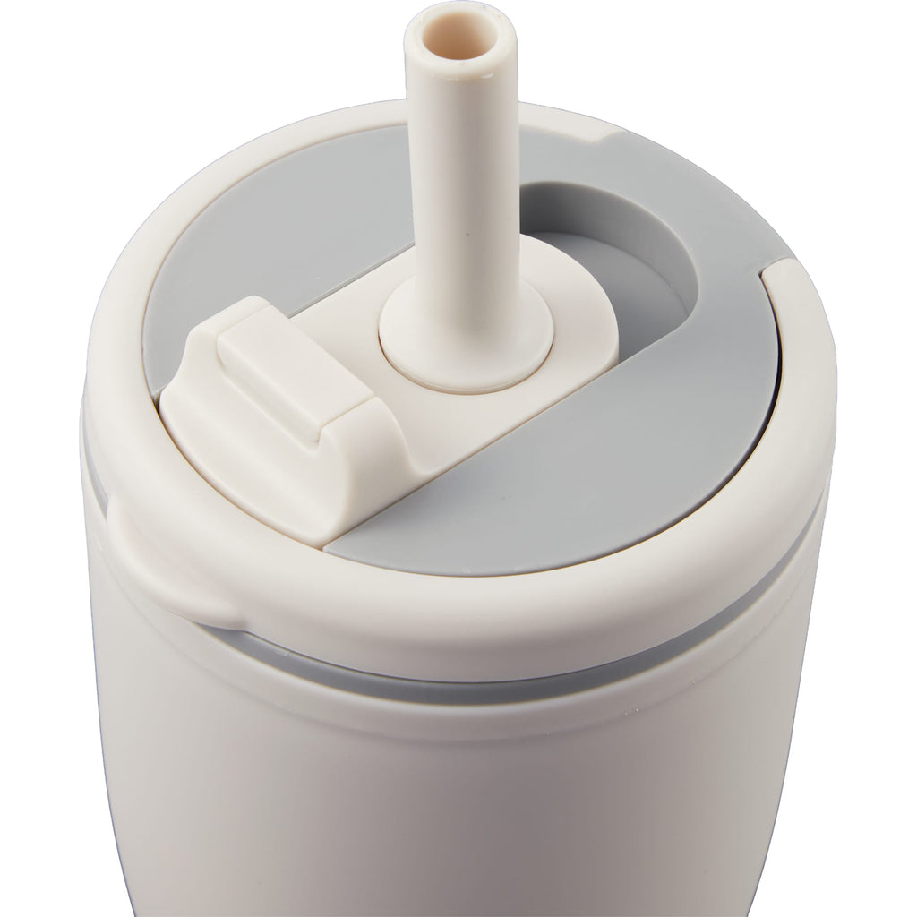 Tango Recycled Tumbler with Handle and Straw, 20 oz - Tan - Detail 2
