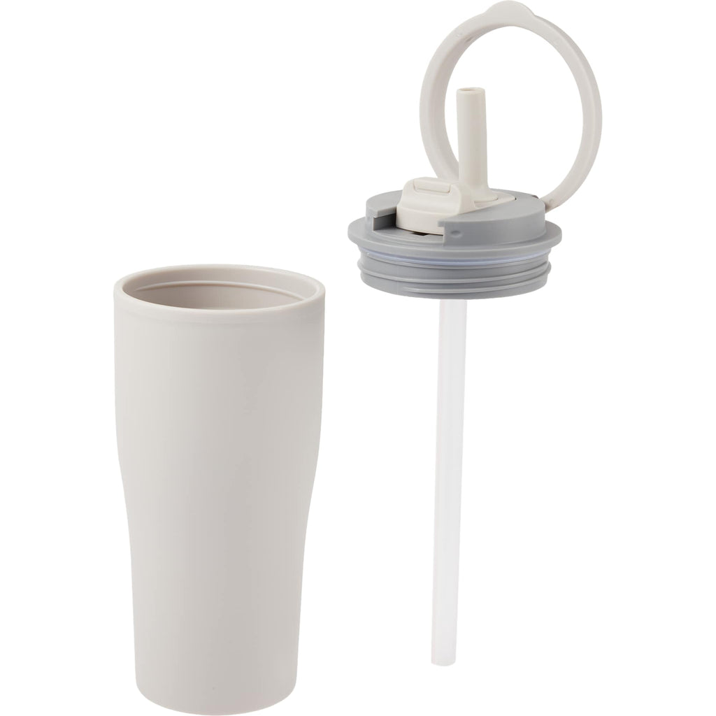 Tango Recycled Tumbler with Handle and Straw, 20 oz - Tan - Detail