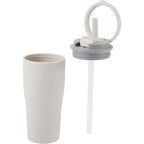 Tango Recycled Tumbler with Handle and Straw, 20 oz - Tan - Detail