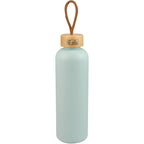 Tania Recycled Bottle with Bamboo Lid and Rope, 26 oz - Blue Agave - Back