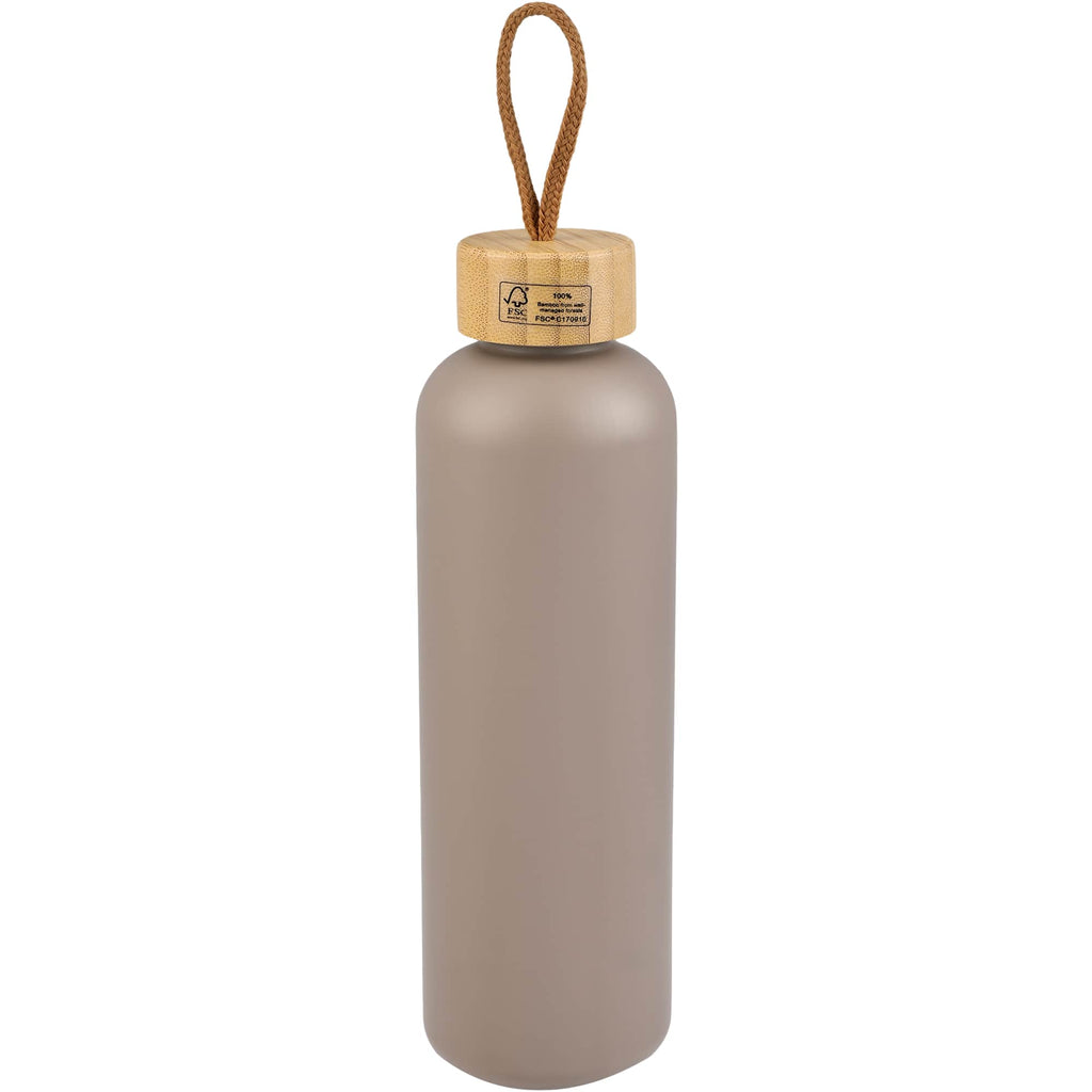 Tania Recycled Bottle with Bamboo Lid and Rope, 26 oz - Mocha - Back