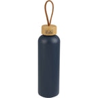 Tania Recycled Bottle with Bamboo Lid and Rope, 26 oz - Nightfall Blue - Back