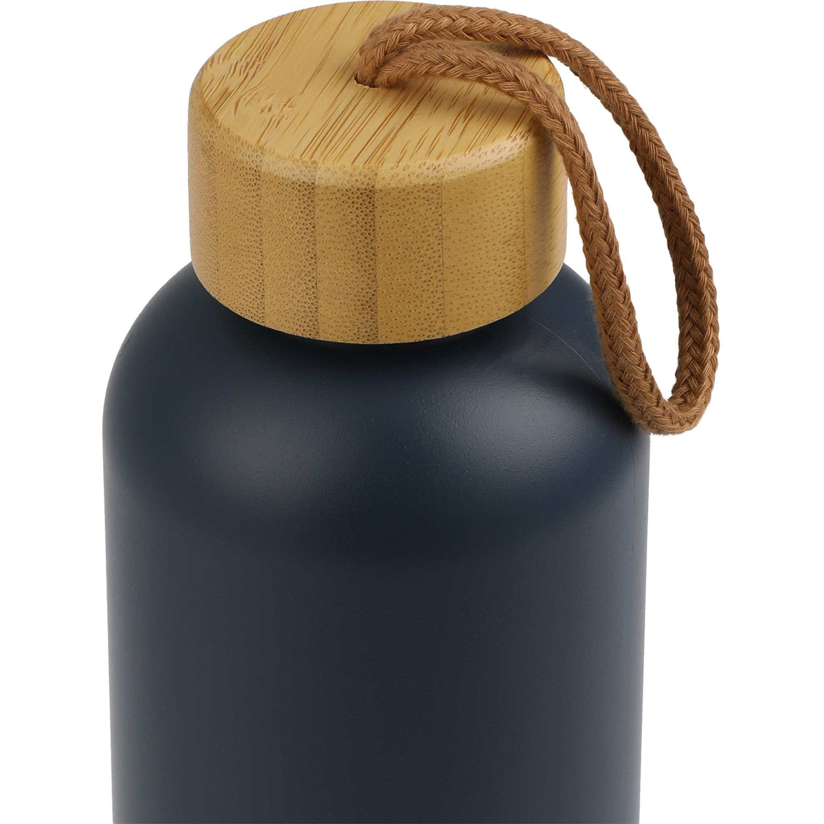 Tania Recycled Bottle with Bamboo Lid and Rope, 26 oz - Nightfall Blue - Detail 2