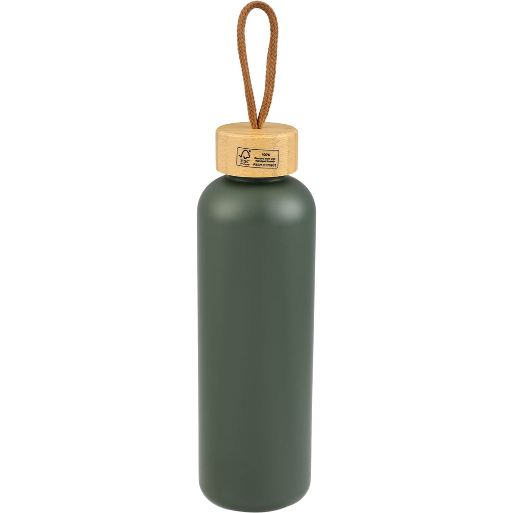 Tania Recycled Bottle with Bamboo Lid and Rope, 26 oz - Sage Green - Back