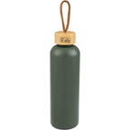 Tania Recycled Bottle with Bamboo Lid and Rope, 26 oz - Sage Green - Back