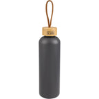 Tania Recycled Bottle with Bamboo Lid and Rope, 26 oz - Stone - Back