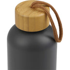 Tania Recycled Bottle with Bamboo Lid and Rope, 26 oz - Stone - Detail 2