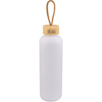 Tania Recycled Bottle with Bamboo Lid and Rope, 26 oz - White - Back