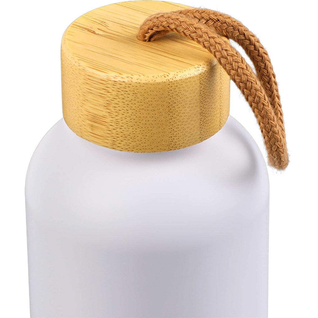 Tania Recycled Bottle with Bamboo Lid and Rope, 26 oz - White - Detail 2