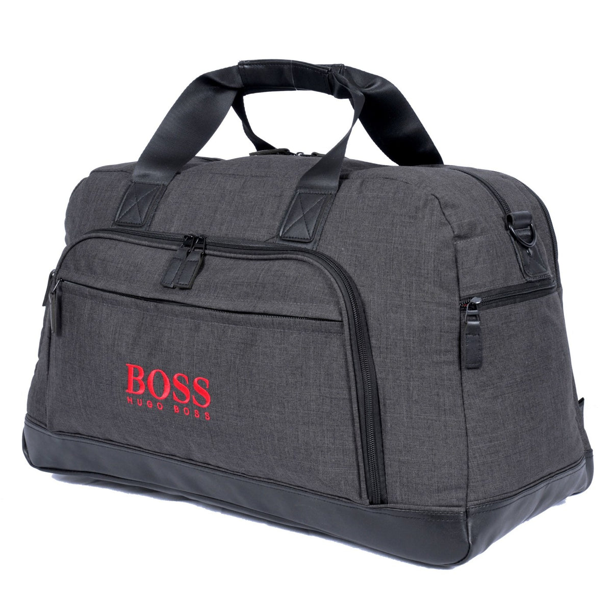Tanner Travel Duffel with Laptop Compartment Transfer - Charcoal Heather-Black - View 4
