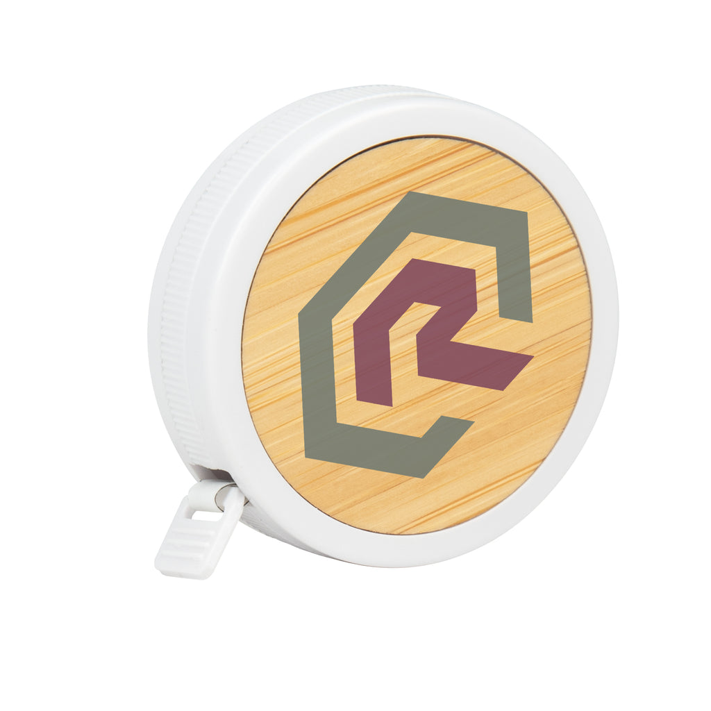 Tape Measure in Bamboo Full Color - White - Full Color