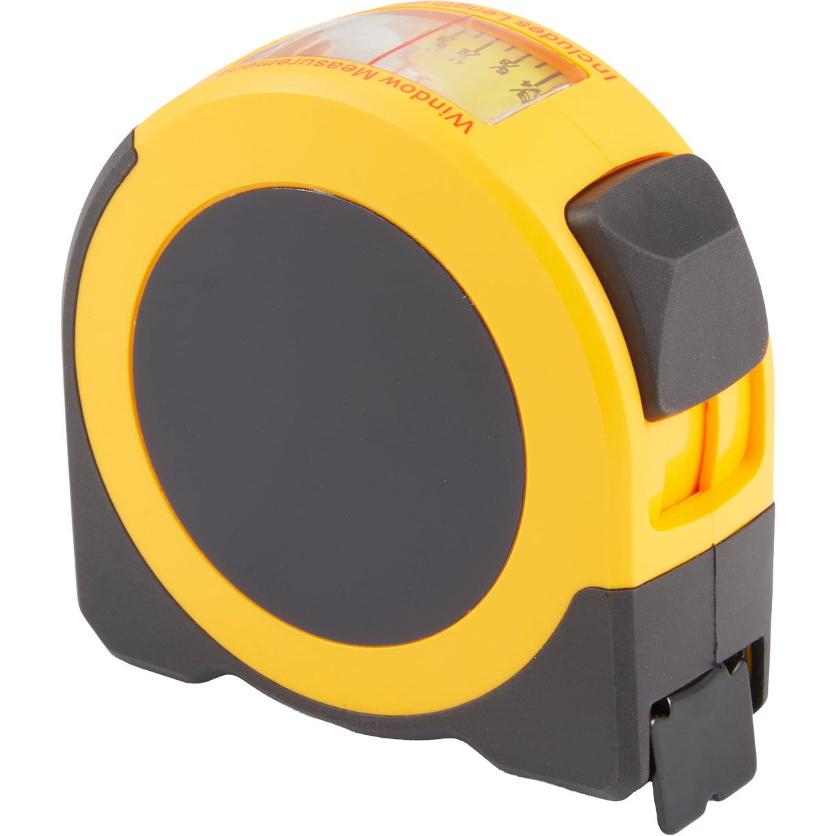 Tape Measure with Easy-Read Window, 10 ft - Black/Yellow - Left Angle