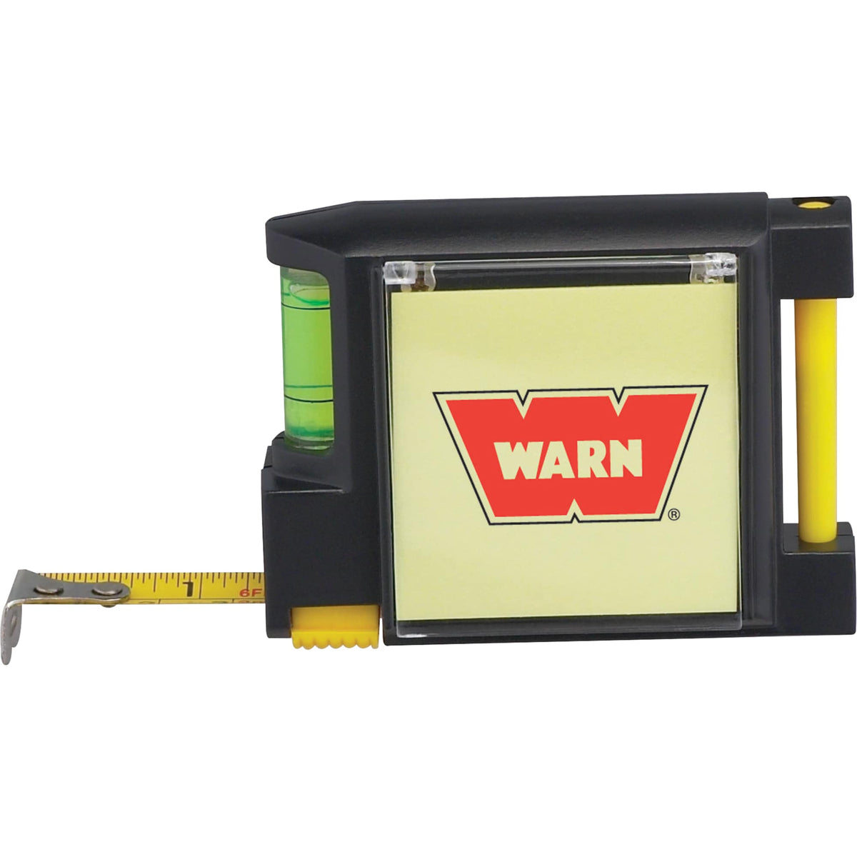 Tape Measure with Level and Memo Pad, 10 ft - Black - Photo
