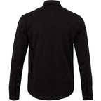 Tatra Long Sleeve Knit Dress Shirt with Recycled Polyester for Men Transfer - Black - Back Flat