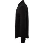 Tatra Long Sleeve Knit Dress Shirt with Recycled Polyester for Men Transfer - Black - Left Side Flat